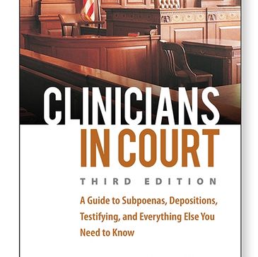 Book cover for "Clinicians in Court"