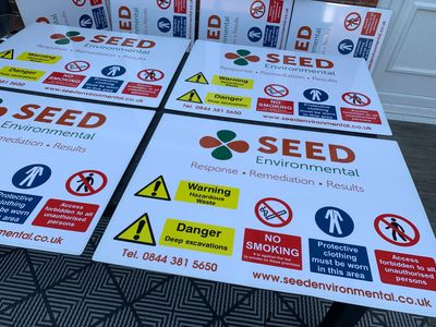 Site safety signage
Site boards
