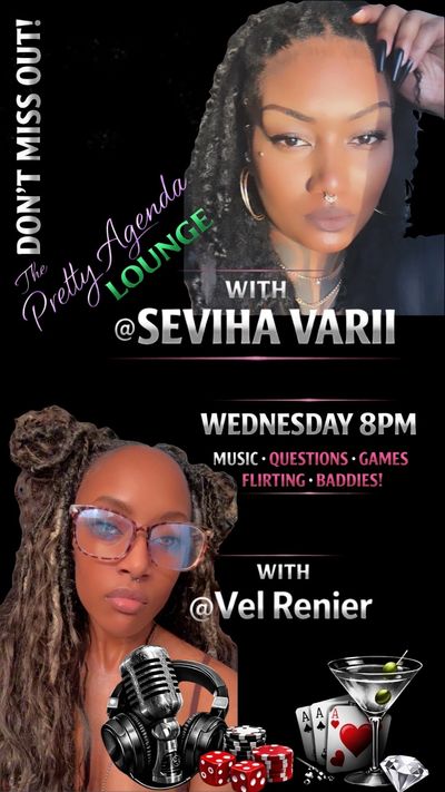 Every Wednesday at 8PM, @Vel.Renier goes live with @Seyiha.Varii
