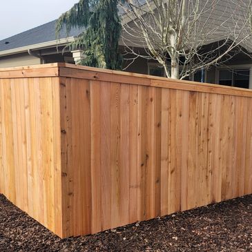 Use cedar fence boards for a beautiful kid or pet fence.