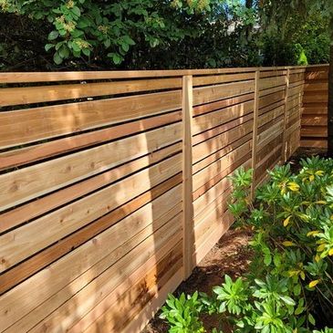 Horizontal fence is a favorite fence style over the chain link fence. 