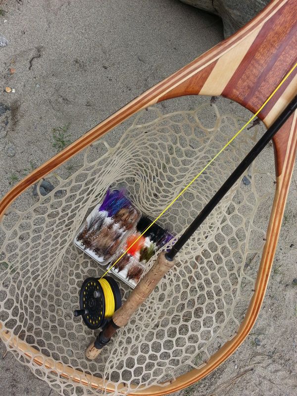 Custom wood steelhead net.