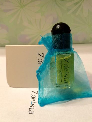 Organic Essential oil perfume. All natural ingredients  Bergamot, vetiver, geranium