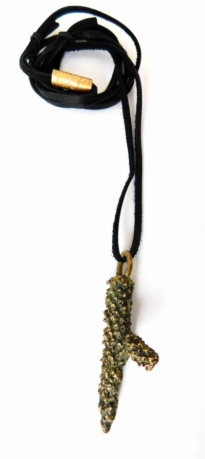 Staghorn Coral Pendant bronze coral necklace by artist Stacy Hopkins and Colleen Flanigan