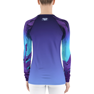 Women's Rash Guards
Swimwear
Swim shirts
purple blue turqoise black 
Yoga shirt
exercise shirt