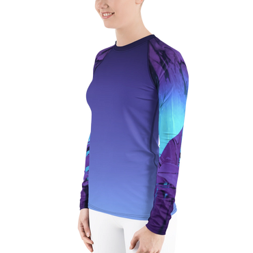 Women's swim shirts
Swimwear
rash guards
purple blue turqoise black
Yoga shirt
long sleeve