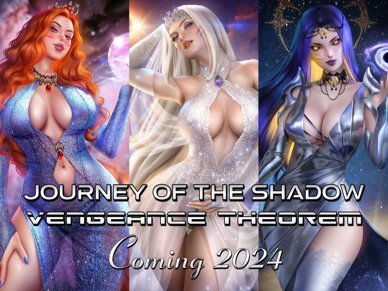 The Novum Goddesses of the space opera age gap romance Journey of the Shadow.
