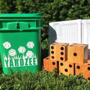 Yardzee game - giant size wood dice game to be played outdoors