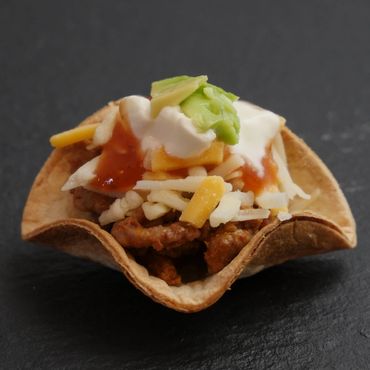 Beef Taco (Or Red Pepper Taco) Wedding Canape