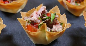 Delicious Asian flavoured canape for team meetings