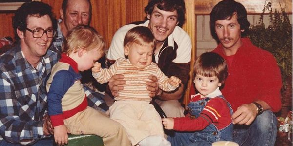 Thompson Tender Beef family. Calvin Thompson, James P Thompson, Edward Thompson, and Jimmy Thompson.