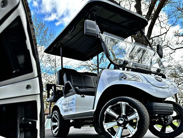 white evolution golf cart