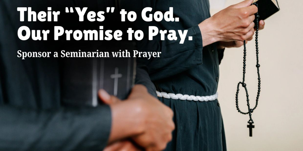 People praying with rosary beads and a Bible.