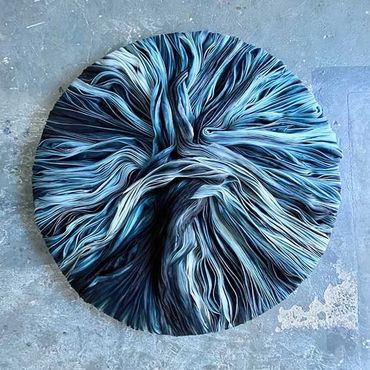 Karen Davis and Pepa Martin shibori hand dyed silk artwork