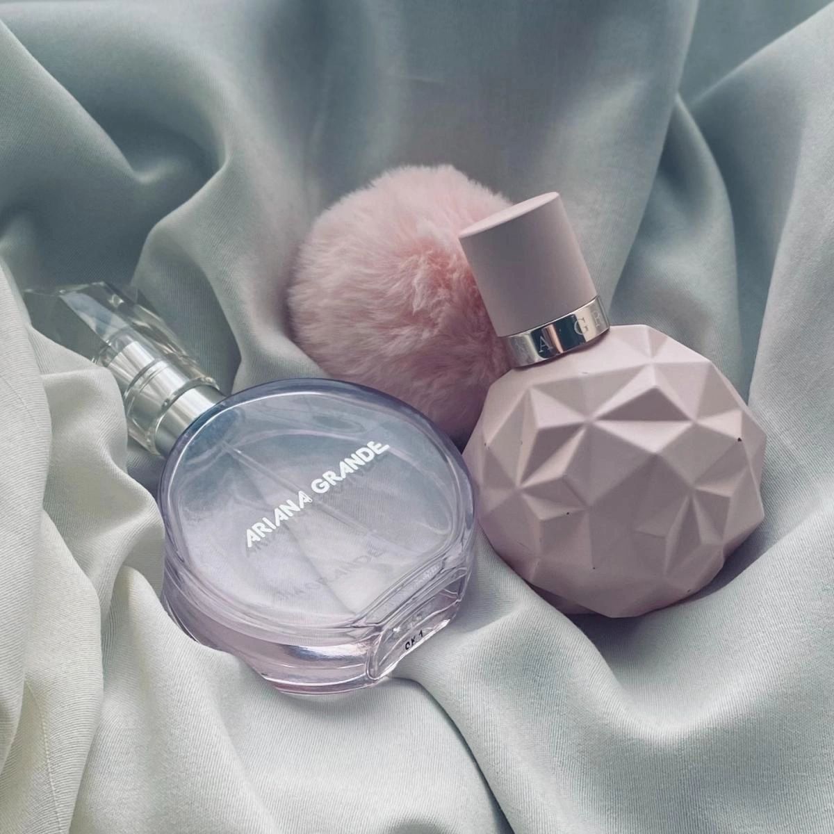 Ariana Grande perfume on cloth