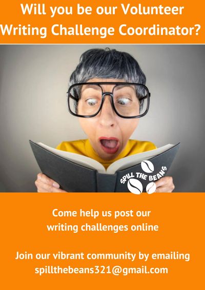 Volunteer needed to coordinate writing challenges online at Spill The Beans.