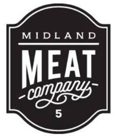 Logo of Midland Meat Company with vintage design.