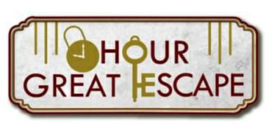 Hour Great Escape logo with clock and key icons.