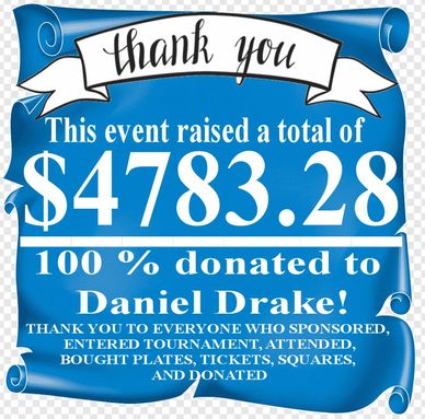Event raised $4783.28, all donated to Daniel Drake.