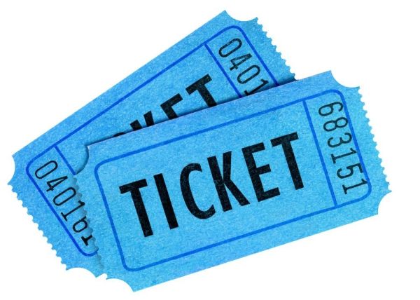 Two blue event tickets stacked.