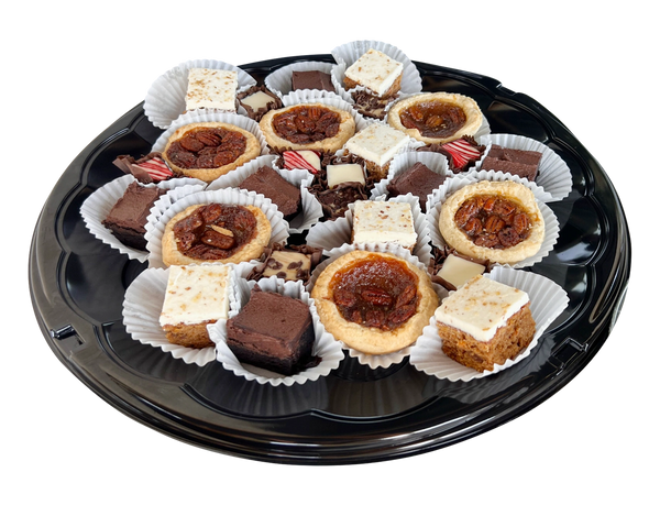 tarts and dainties on platter