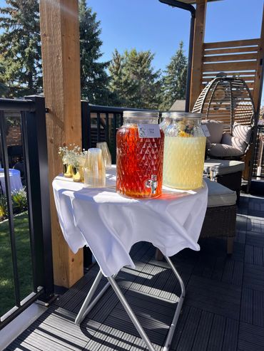 fancy catered beverages