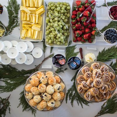 breakfast brunch displayed on table for event