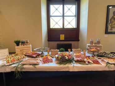 event catering, fancy plates of food