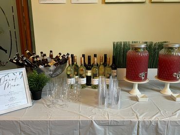 beer, wine and fancy punch