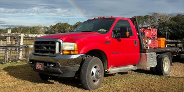 red ford farm truck