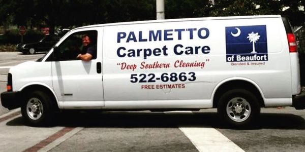 Palmetto Carpet Care of Beaufort, the van, the owner, palmetto carpet care services, local carpet