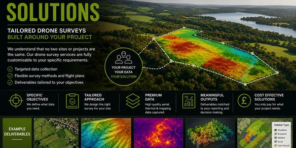 Drone-based tailored survey solutions for precise land data collection.