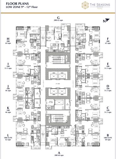 THE SEASONS RESIDENCES
FUYU TOWER FLOOR LAY OUT