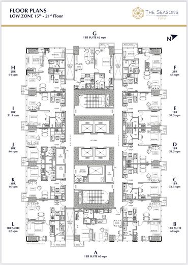 THE SEASONS RESIDENCES
FUYU TOWER FLOOR LAY OUT