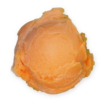 Scoop of Carrot Mango Italian Ice