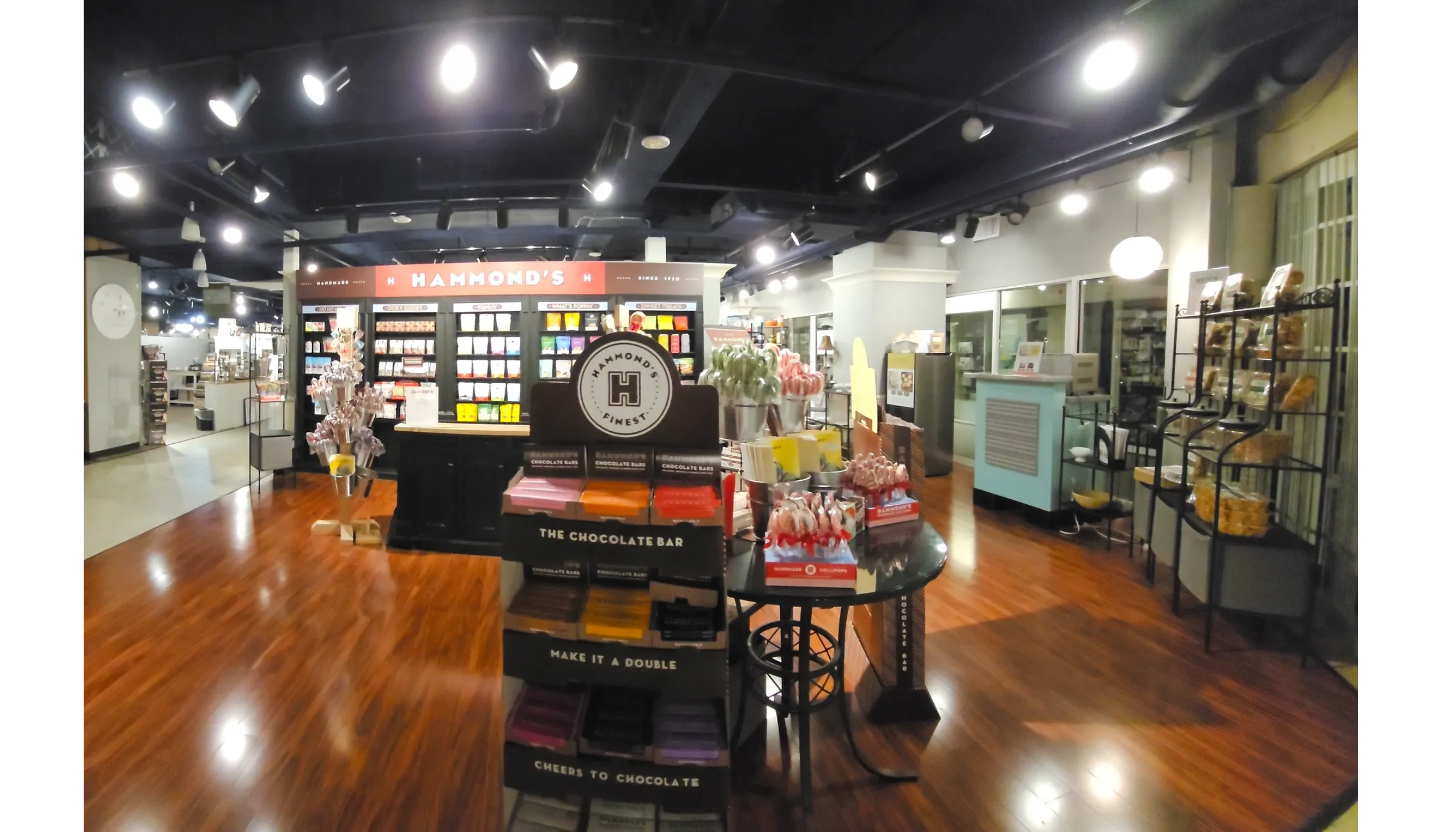 Atlanta Market space- Specialty Foods brokerage with Hammond's candies display chocolate bars sweets