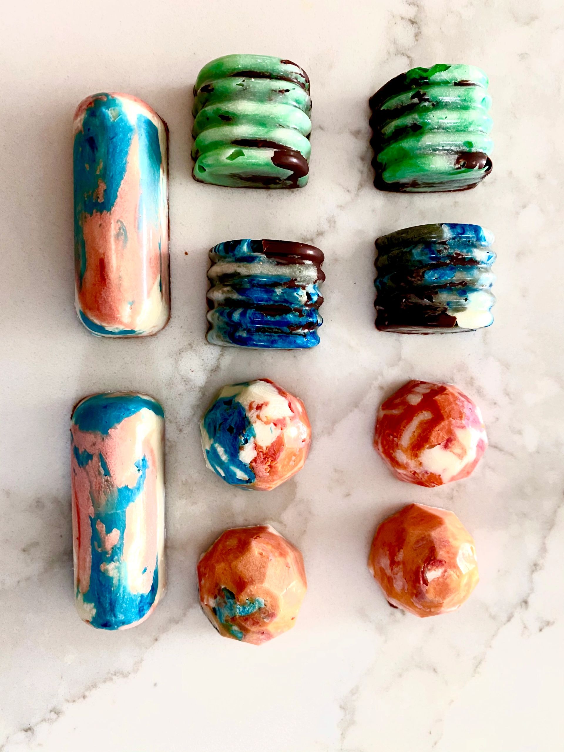 Homemade filled chocolates