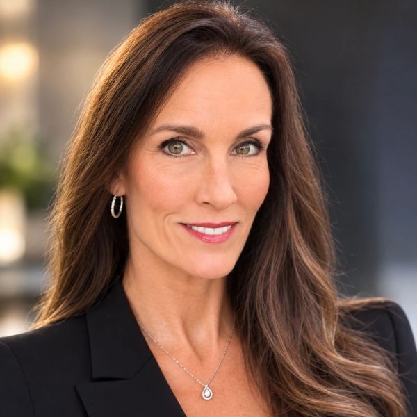 Professional woman with long hair and a confident smile.