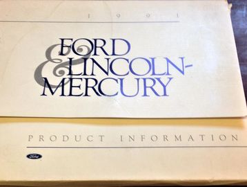 1991 Ford Lincoln Mercury Product Information Press Kit