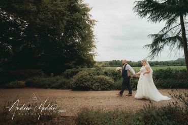 woodland path couple walk at Cockliffe Country House, Nottingham