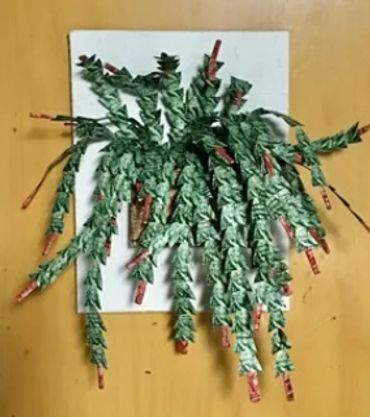 Christmas Cactus
Created with over 400 used US postage stamps