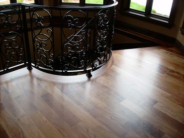 Brazilian Oak, custom bend to staircase.