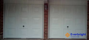 Panel White Up & Over Garage Door fitted in Ashford