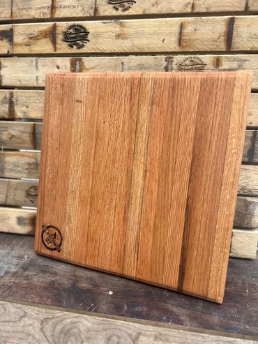 Solid oak edge grain cutting board, base with no personalization or juice/finger grooves, $140.00