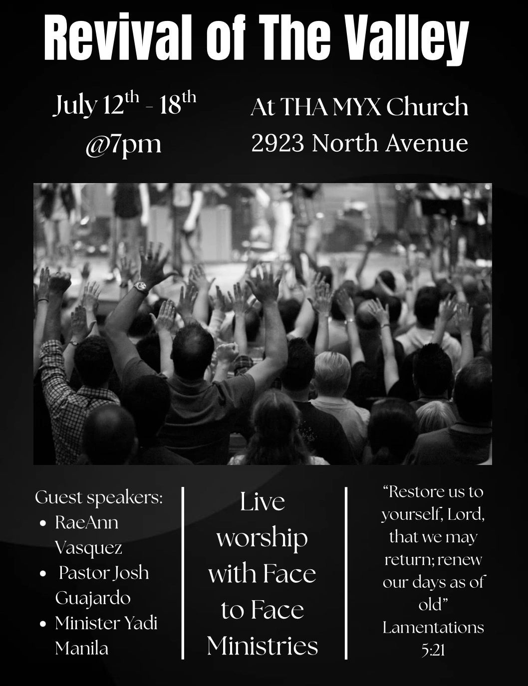 Come experience the move of God!
