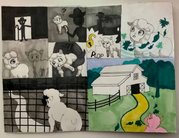 Una the Sheep (Zine Version) - Moving Farms (pages 1-2)