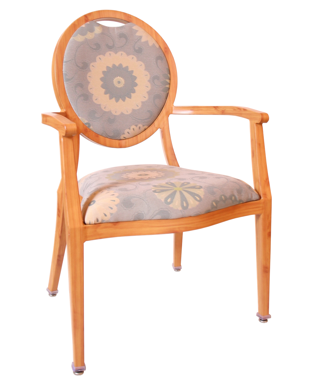 faux wood arm chair 