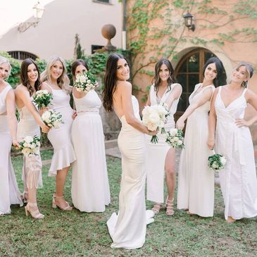 TUSCANY WEDDING BRIDAL PARTY