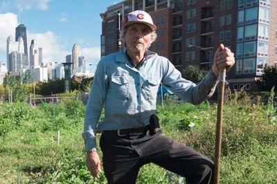 Ken Dunn, Founder of Resource Center at work at City Farm (550 W Division)