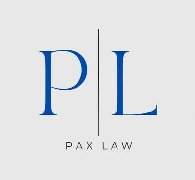 Logo for Pax Law with initials P and L.